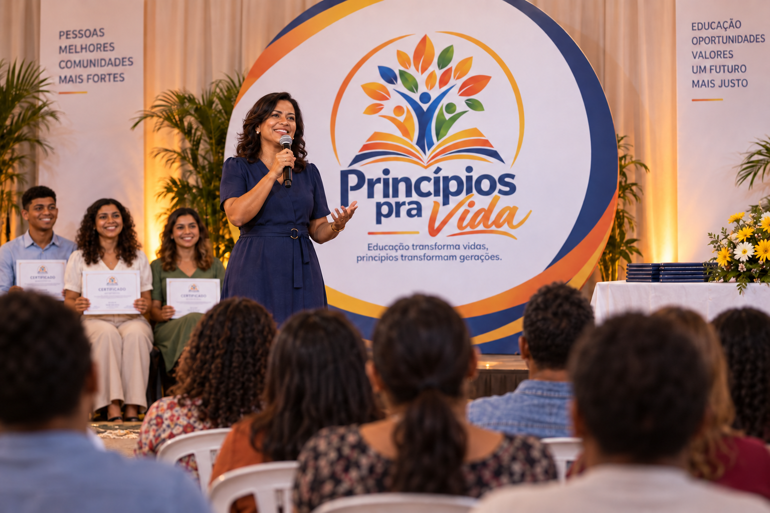 Cerimônia comunitária do curso Princípios pra Vida